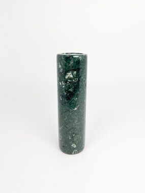 Vintage green marble bud vase